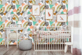 Palm Leaf and Marble Leaves  Wallpaper